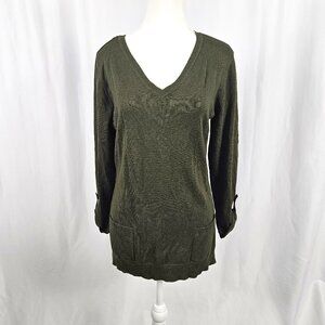 Carolyn Taylor - Size: M - Olive Knit Sweater